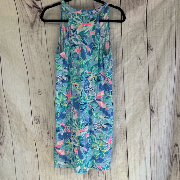 Lilly Pulitzer Shay Floral Tropical Print Sleeveless Dress size small - Picture 3 of 7